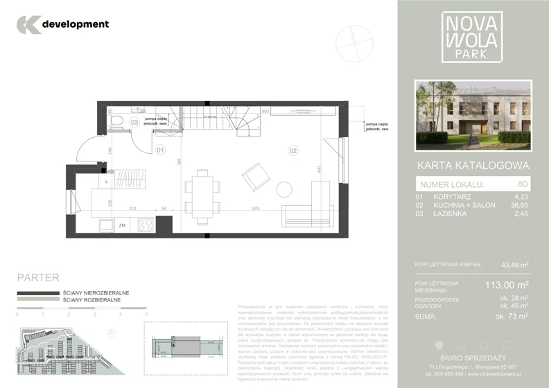 Dom 113,00 m², oferta nr 8D, Nova Wola Park II, Nowa Wola, ul. Przepiórki