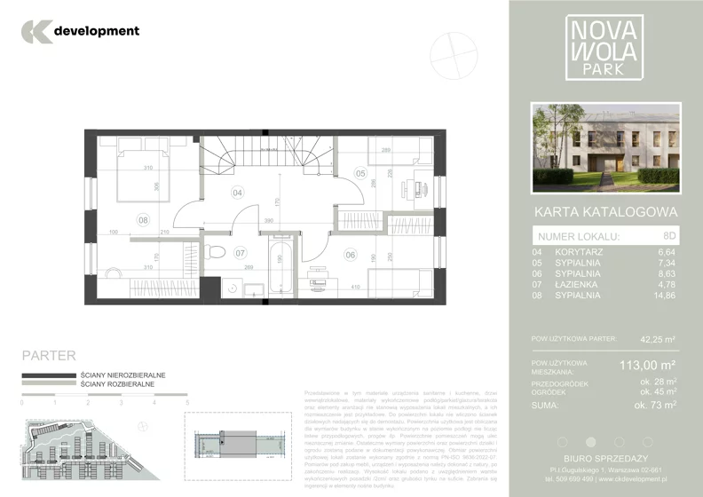 Dom 113,00 m², oferta nr 8D, Nova Wola Park II, Nowa Wola, ul. Przepiórki