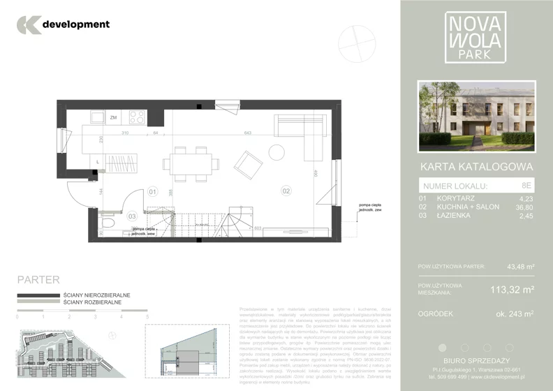Dom 113,32 m², oferta nr 8E, Nova Wola Park II, Nowa Wola, ul. Przepiórki