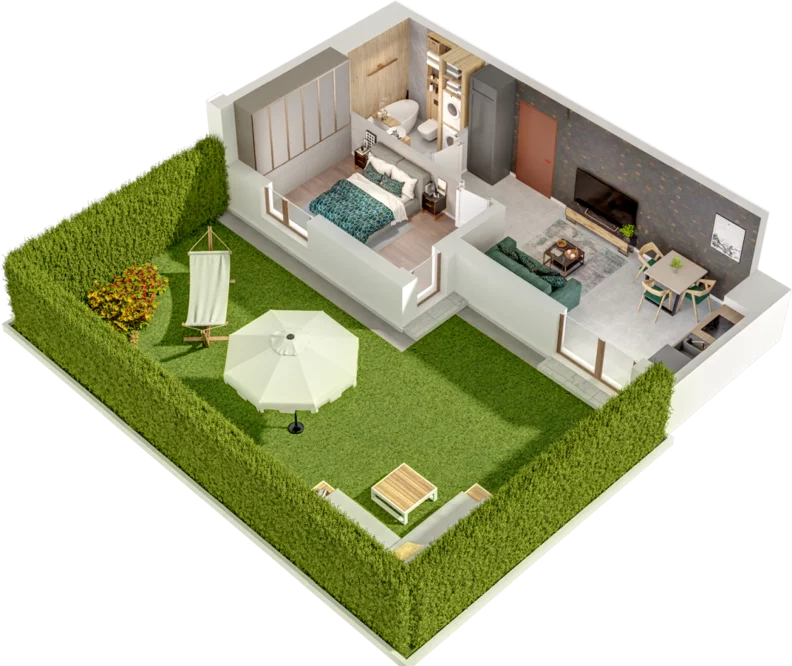2 pokoje, mieszkanie 38,35 m², parter, oferta nr A74, Witosa Park, Poznań, Winiary, Winiary, ul. Piątkowska 165 A-B
