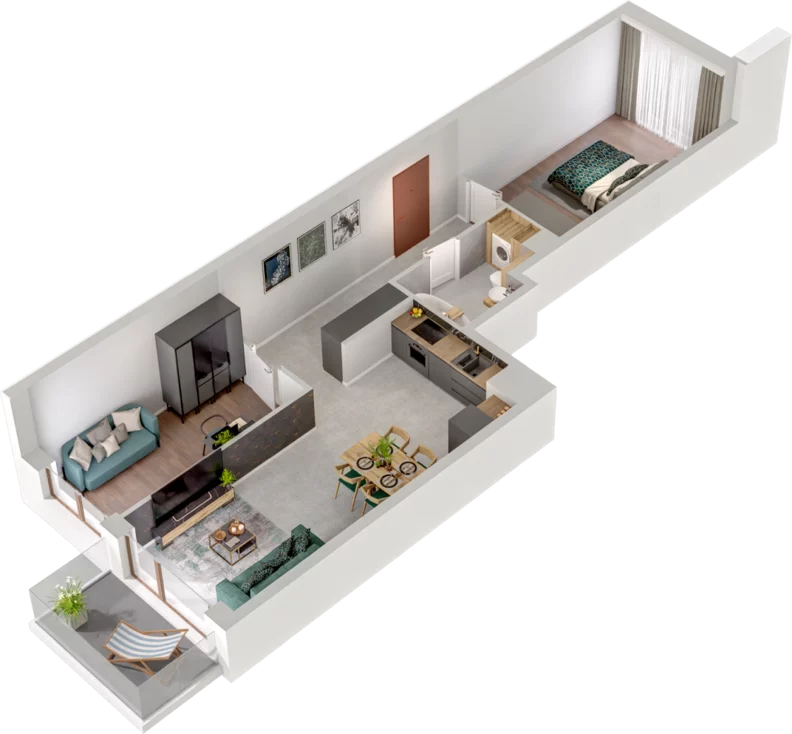 3 pokoje, mieszkanie 61,00 m², piętro 8, oferta nr A61, Witosa Park, Poznań, Winiary, Winiary, ul. Piątkowska 165 A-B