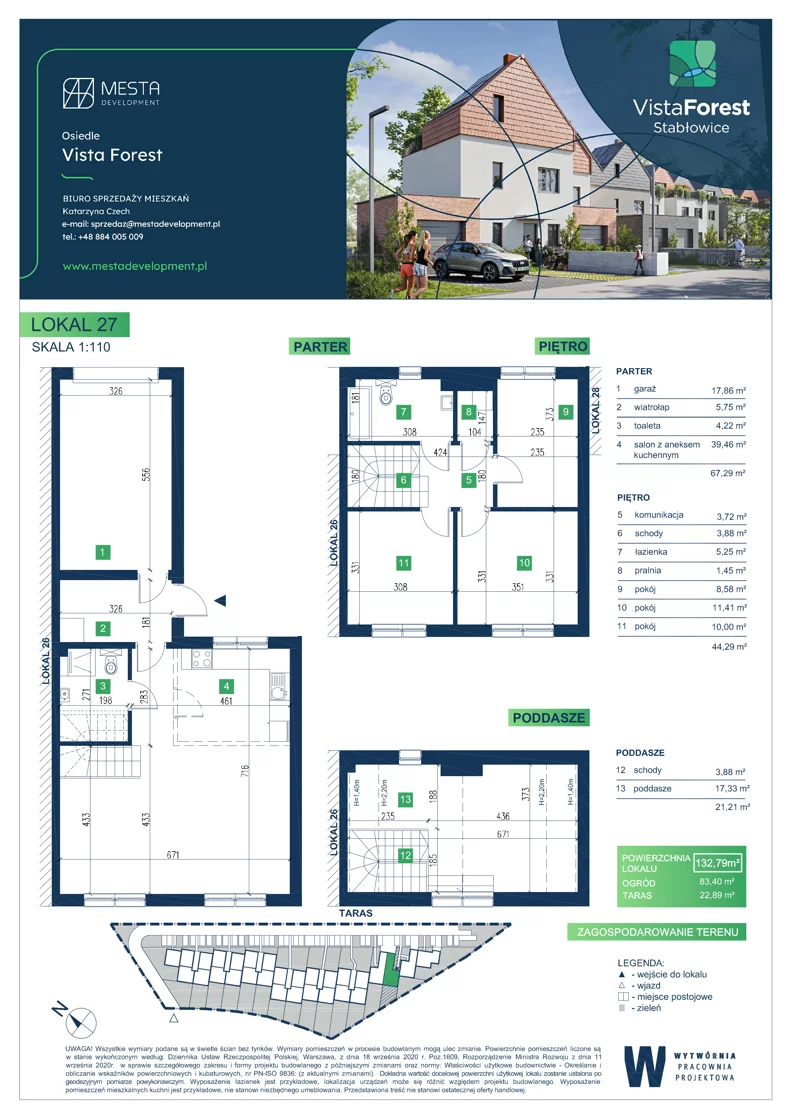 Dom 132,79 m², oferta nr 27, Vista Forest, Wrocław, Fabryczna, ul. Łomnicka
