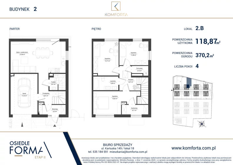 Dom 118,87 m², oferta nr 2.B, Osiedle Forma Etap II, Gdańsk, Olszynka, ul. Zawodzie