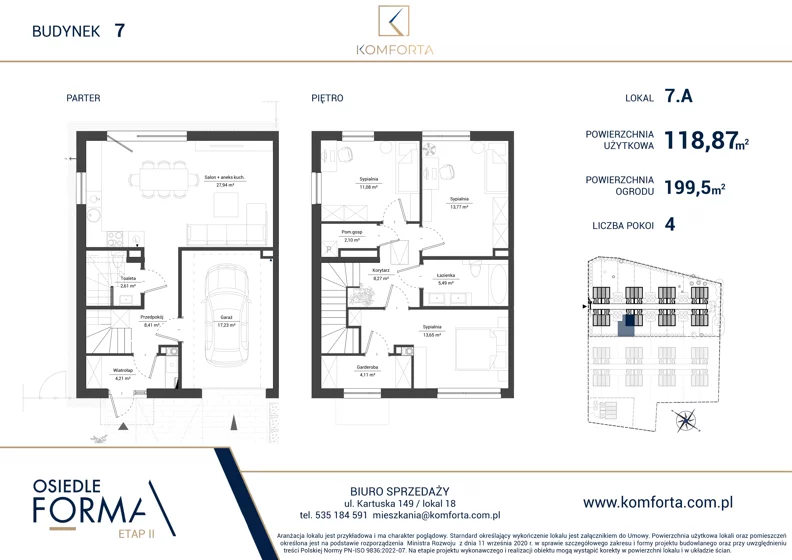 Dom 118,87 m², oferta nr 7.A, Osiedle Forma Etap II, Gdańsk, Olszynka, ul. Zawodzie