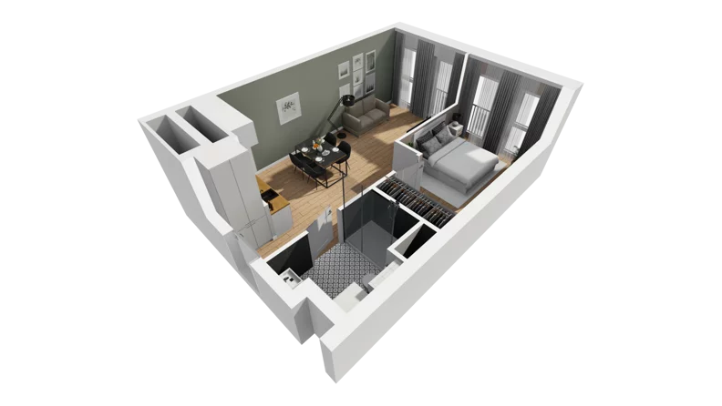 Lokal użytkowy 40,40 m², oferta nr A/213, Esencja - lokale usługowe, Gdańsk, Śródmieście, Dolne Miasto, ul. Kamienna Grobla / Jałmużnicza