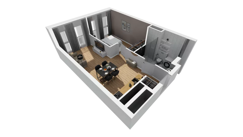 Lokal użytkowy 40,40 m², oferta nr A/213, Esencja - lokale usługowe, Gdańsk, Śródmieście, Dolne Miasto, ul. Kamienna Grobla / Jałmużnicza