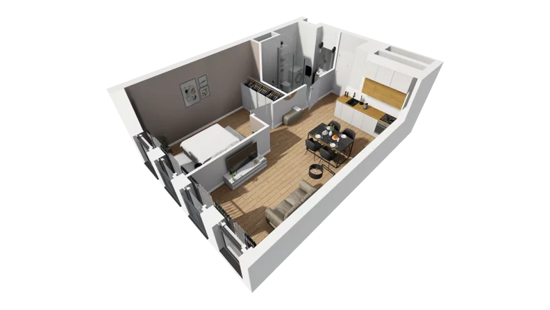 Lokal użytkowy 40,40 m², oferta nr A/213, Esencja - lokale usługowe, Gdańsk, Śródmieście, Dolne Miasto, ul. Kamienna Grobla / Jałmużnicza