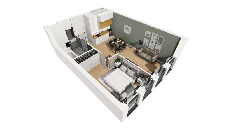 Lokal użytkowy 40,40 m², oferta nr A/213, Esencja - lokale usługowe, Gdańsk, Śródmieście, Dolne Miasto, ul. Kamienna Grobla / Jałmużnicza