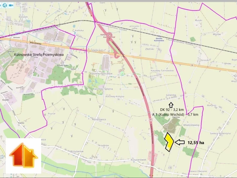 Działka 125 500,00 m², oferta nr , ASK-GS-49733, Krzyżanów