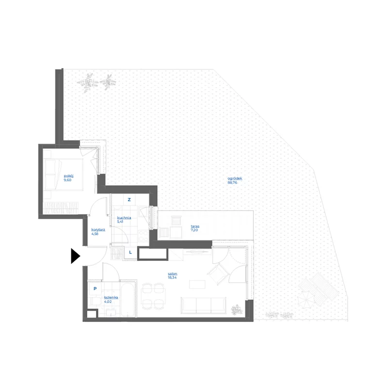 2 pokoje, mieszkanie 41,95 m², parter, oferta nr 28/69, Leśny Marcelin, Poznań, Grunwald, Junikowo, ul. Jeleniogórska