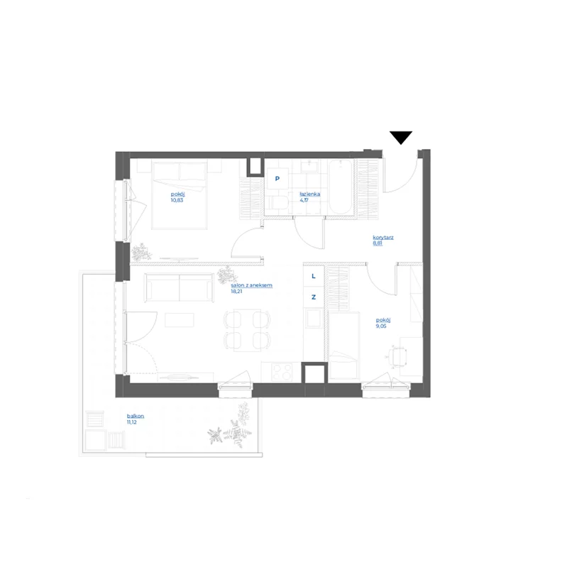 3 pokoje, mieszkanie 51,07 m², piętro 2, oferta nr 28/22, Leśny Marcelin, Poznań, Grunwald, Junikowo, ul. Jeleniogórska
