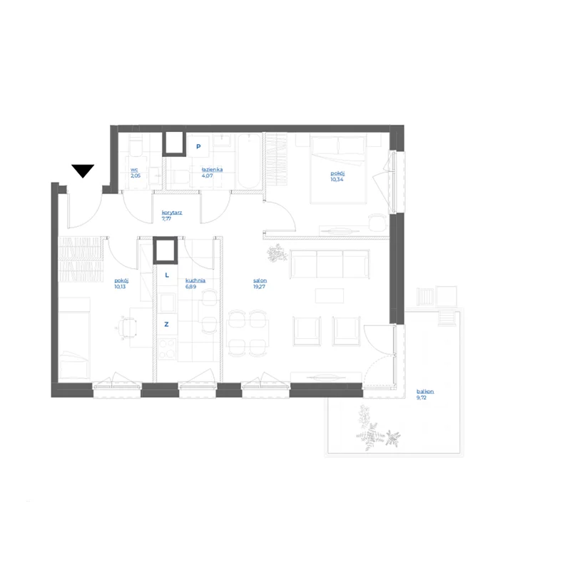 3 pokoje, mieszkanie 60,52 m², piętro 3, oferta nr 28/92, Leśny Marcelin, Poznań, Grunwald, Junikowo, ul. Jeleniogórska