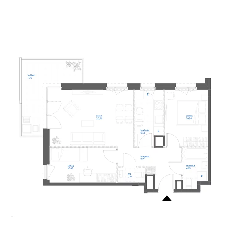 3 pokoje, mieszkanie 61,17 m², piętro 2, oferta nr 28A/124, Leśny Marcelin, Poznań, Grunwald, Junikowo, ul. Jeleniogórska