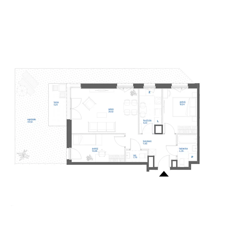 3 pokoje, mieszkanie 61,23 m², parter, oferta nr 28A/113, Leśny Marcelin, Poznań, Grunwald, Junikowo, ul. Jeleniogórska