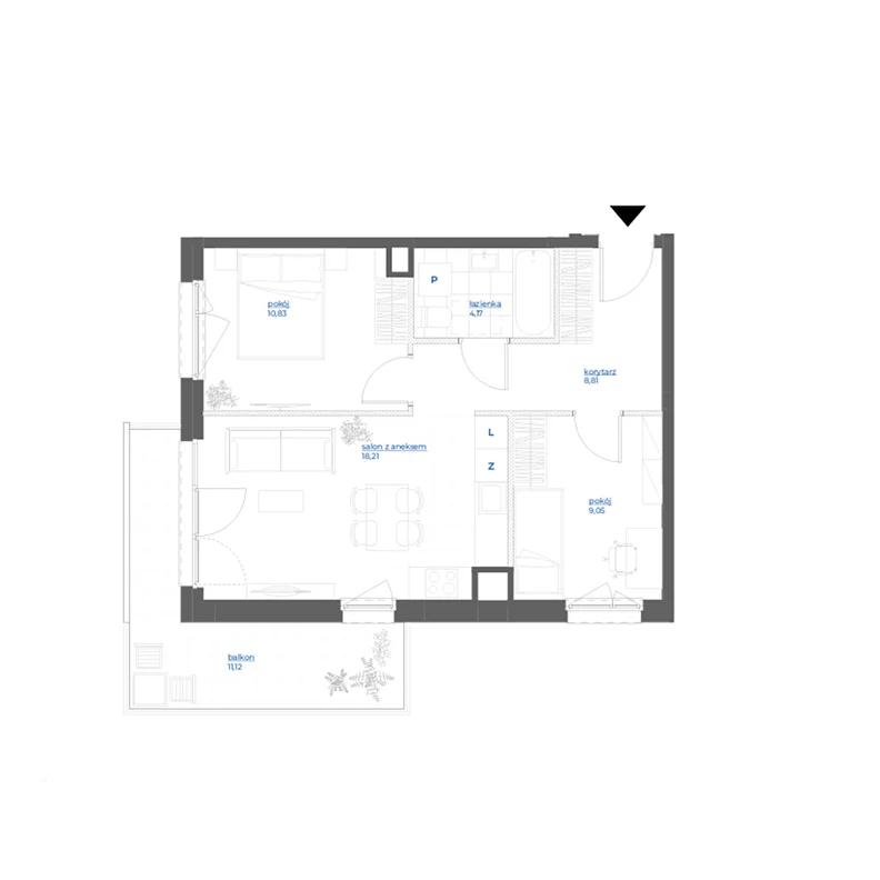 3 pokoje, mieszkanie 51,07 m², piętro 3, oferta nr 28/31, Leśny Marcelin, Poznań, Grunwald, Junikowo, ul. Jeleniogórska
