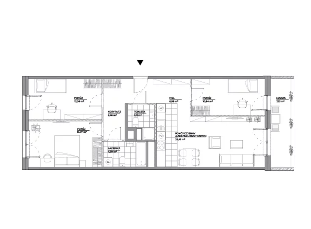4 pokoje, mieszkanie 81,19 m², piętro 5, oferta nr B1/73, Architektów, Wrocław, Al. Architektów 22-30