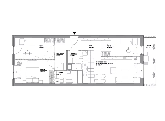 4 pokoje, mieszkanie 79,57 m², piętro 2, oferta nr B1/40, Architektów, Wrocław, Al. Architektów 22-30