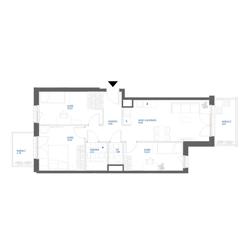 4 pokoje, mieszkanie 70,05 m², piętro 5, oferta nr 28/68, Leśny Marcelin, Poznań, Grunwald, Junikowo, ul. Jeleniogórska