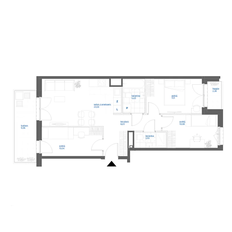 4 pokoje, mieszkanie 67,34 m², piętro 2, oferta nr 28/57, Leśny Marcelin, Poznań, Grunwald, Junikowo, ul. Jeleniogórska