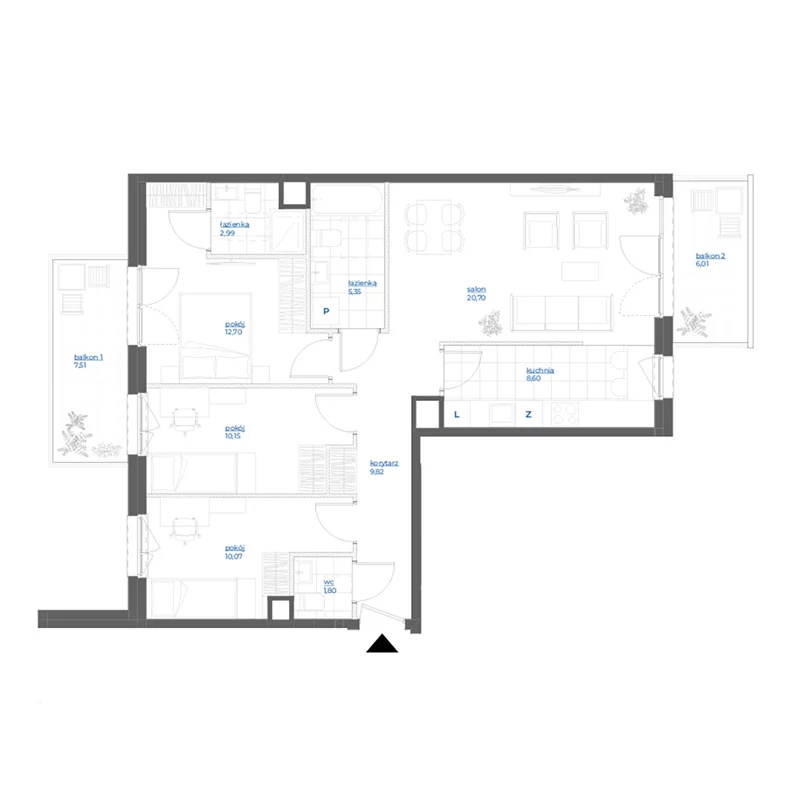 4 pokoje, mieszkanie 82,18 m², piętro 2, oferta nr 28/18, Leśny Marcelin, Poznań, Grunwald, Junikowo, ul. Jeleniogórska