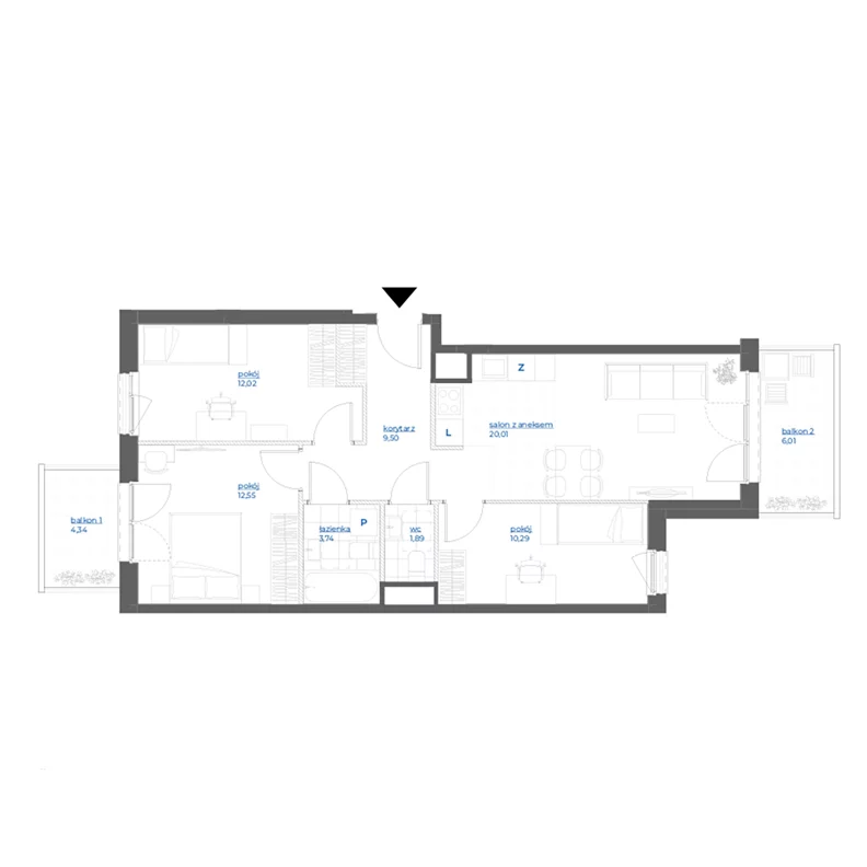 4 pokoje, mieszkanie 70,00 m², piętro 1, oferta nr 28/56, Leśny Marcelin, Poznań, Grunwald, Junikowo, ul. Jeleniogórska