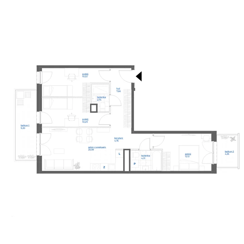 4 pokoje, mieszkanie 72,00 m², piętro 1, oferta nr 28/82, Leśny Marcelin, Poznań, Grunwald, Junikowo, ul. Jeleniogórska