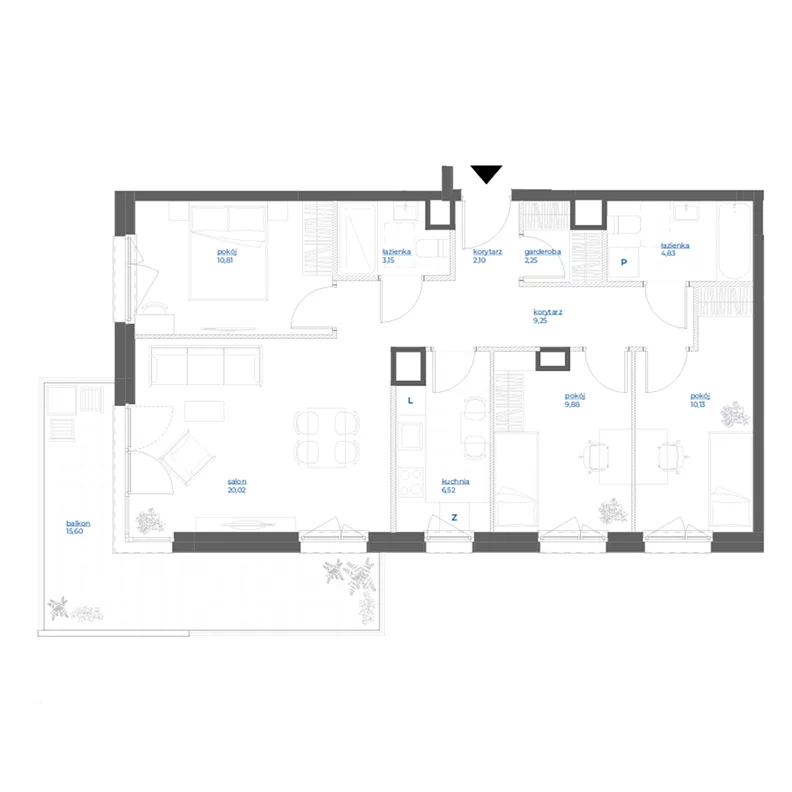 4 pokoje, mieszkanie 78,94 m², piętro 4, oferta nr 28A/132, Leśny Marcelin, Poznań, Grunwald, Junikowo, ul. Jeleniogórska