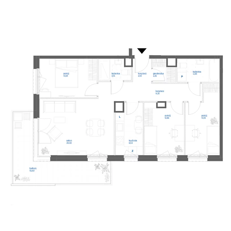 4 pokoje, mieszkanie 78,94 m², piętro 5, oferta nr 28A/136, Leśny Marcelin, Poznań, Grunwald, Junikowo, ul. Jeleniogórska