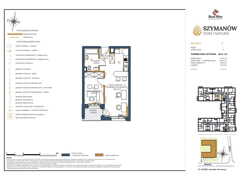 Lokal użytkowy 38,12 m², oferta nr 71, Szymanów Dom i Natura - lokale usługowe, Szymanów, Szymanów 7