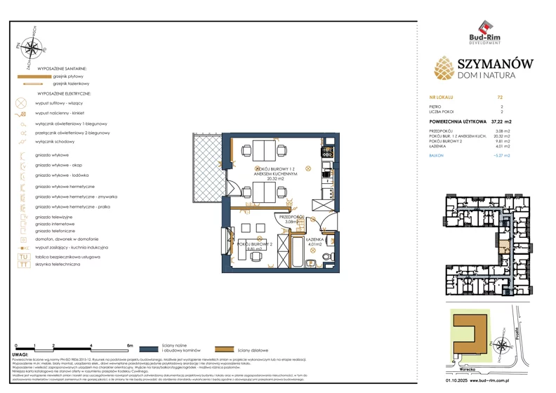 Lokal użytkowy 37,22 m², oferta nr 72, Szymanów Dom i Natura - lokale usługowe, Szymanów, Szymanów 7