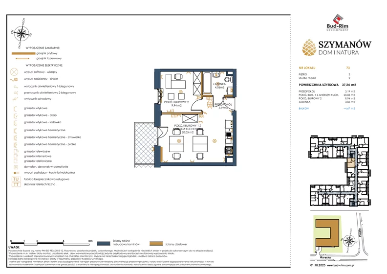 Lokal użytkowy 37,24 m², oferta nr 73, Szymanów Dom i Natura - lokale usługowe, Szymanów, Szymanów 7