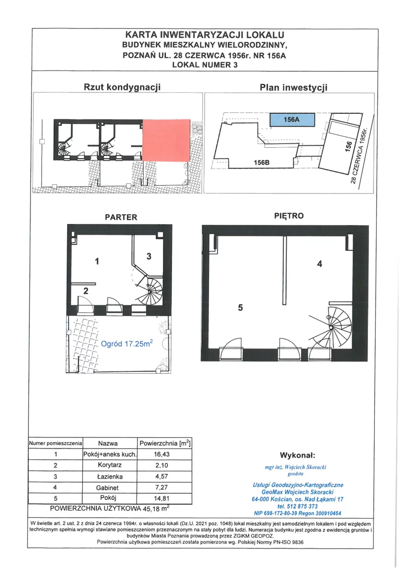 3 pokoje, apartament 45,18 m², parter, oferta nr WS-B3-LM-M.3, Wilda Story, Poznań, Wilda, Wilda, ul. 28 Czerwca 1956 r. 156