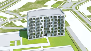 Wirtualna makieta 3D apartamentu 50.38 m², B/2