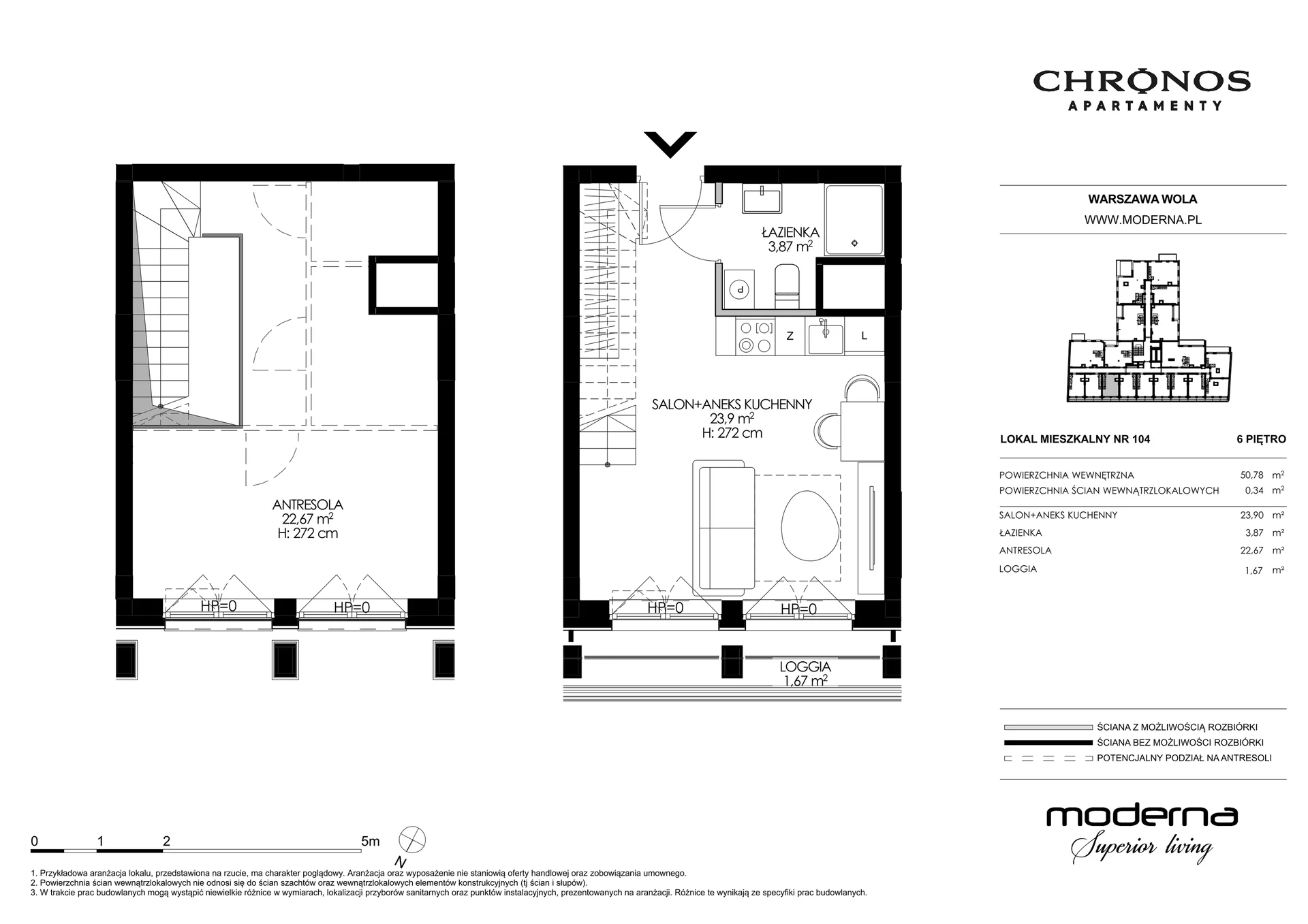 Apartament na sprzedaż 50,78 m², piętro 6, oferta nr 104