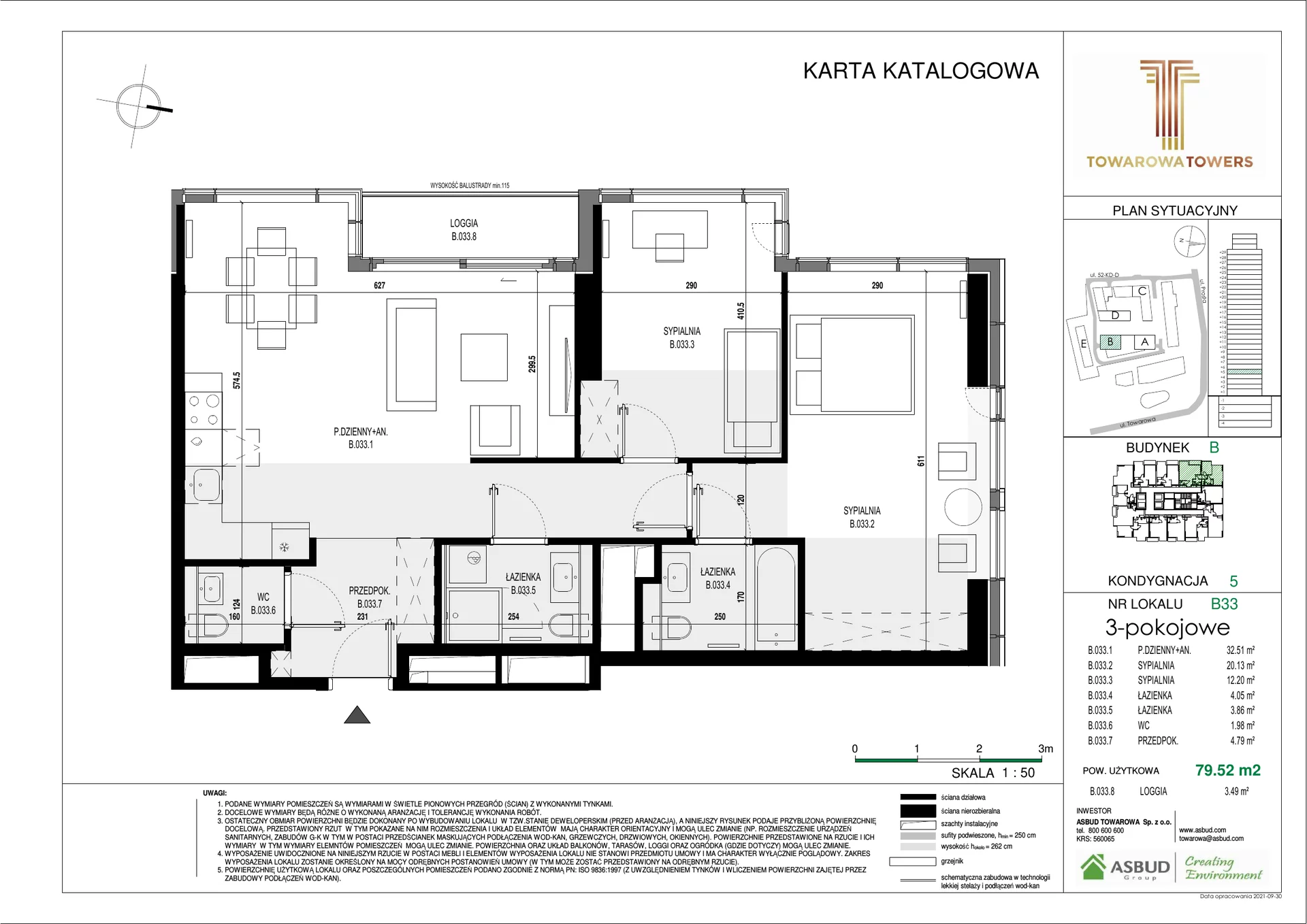 Apartament na sprzedaż 79,52 m², piętro 5, oferta nr B.033