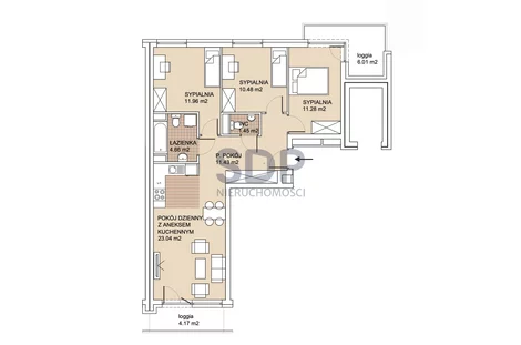Apartament na sprzedaż 74,30 m², piętro 2, oferta nr 33841