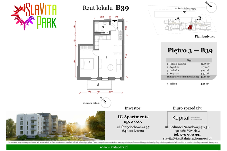 Apartament wakacyjny 42,15 m², piętro 3, oferta nr B39