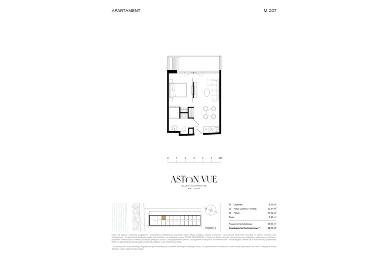 Apartament wakacyjny 38,71 m², piętro 2, oferta nr 207