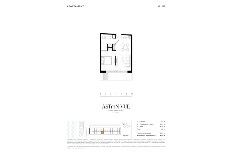Apartament wakacyjny 39,16 m², piętro 2, oferta nr 212
