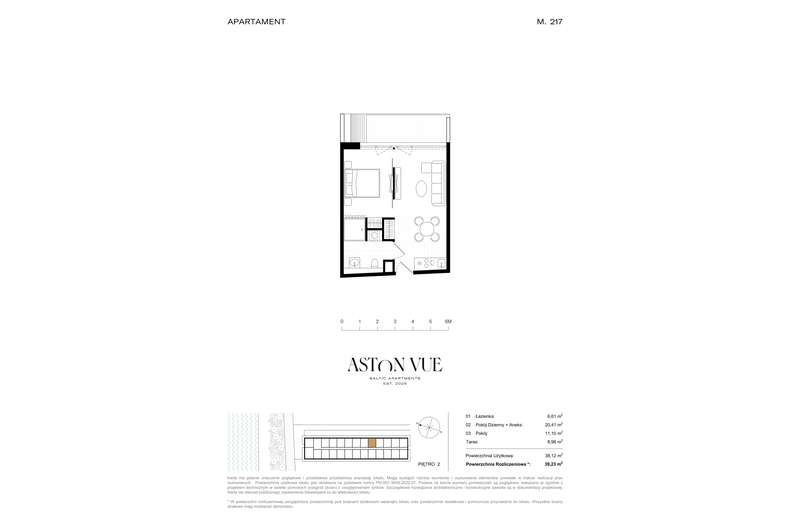 Apartament wakacyjny 39,23 m², piętro 2, oferta nr 217