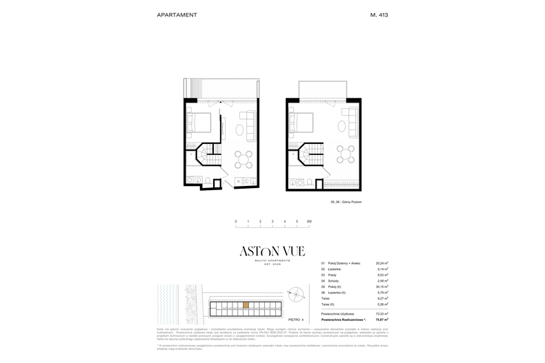 Apartament wakacyjny 75,87 m², piętro 4, oferta nr 413
