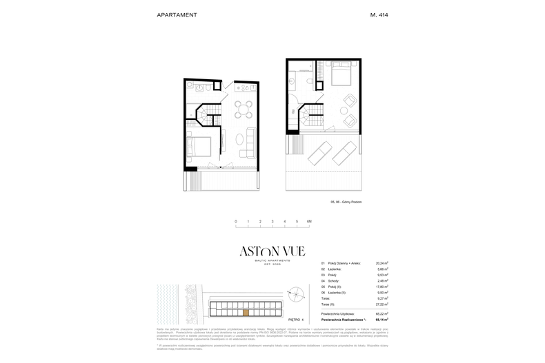 Apartament wakacyjny 68,14 m², piętro 4, oferta nr 414