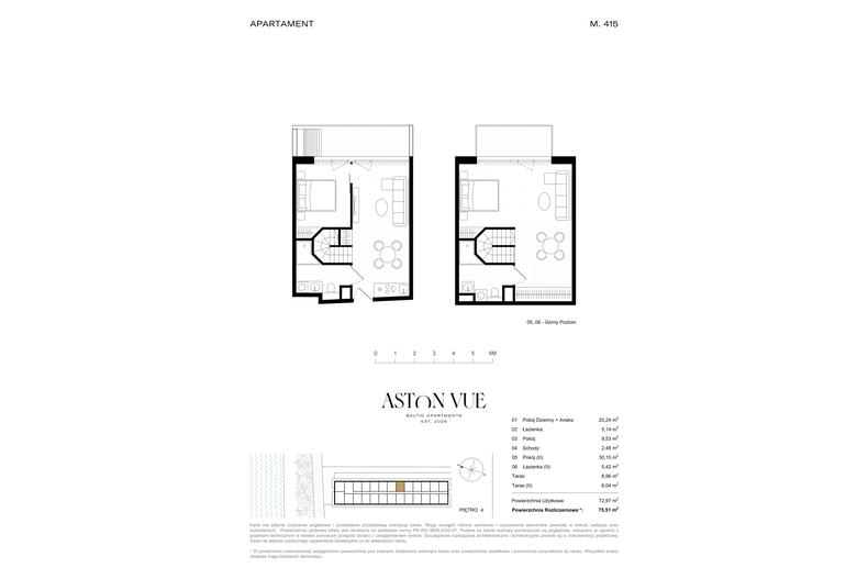 Apartament wakacyjny 75,51 m², piętro 4, oferta nr 415