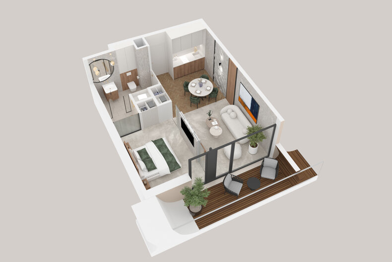 Apartament wakacyjny 38,62 m², piętro 1, oferta nr 102
