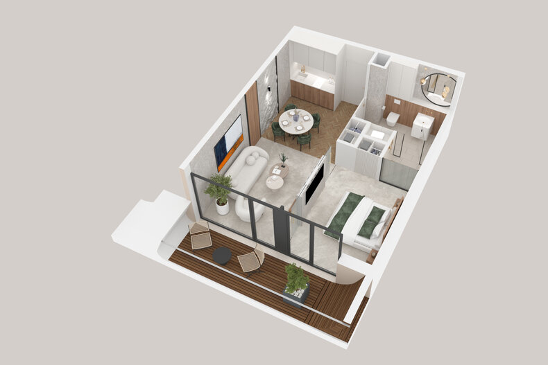 Apartament wakacyjny 39,23 m², piętro 1, oferta nr 111