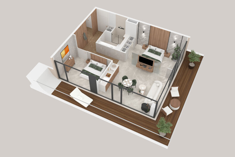 Apartament wakacyjny 58,87 m², piętro 2, oferta nr 202