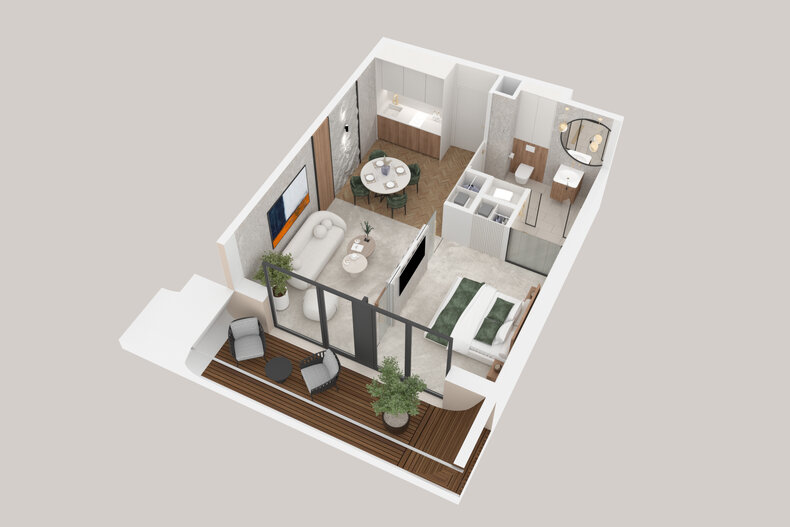 Apartament wakacyjny 38,64 m², piętro 2, oferta nr 211