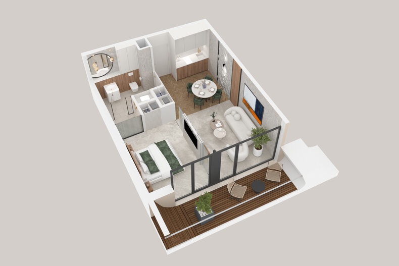 Apartament wakacyjny 39,23 m², piętro 2, oferta nr 216