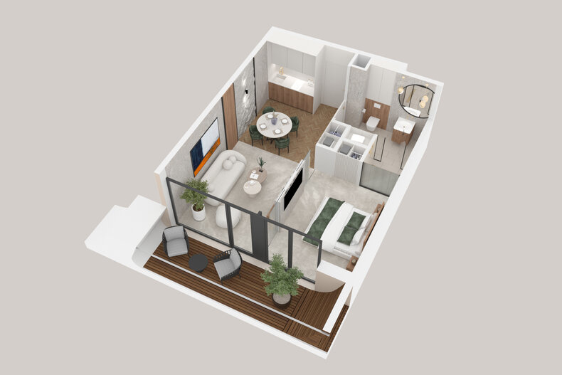 Apartament wakacyjny 38,71 m², piętro 2, oferta nr 219