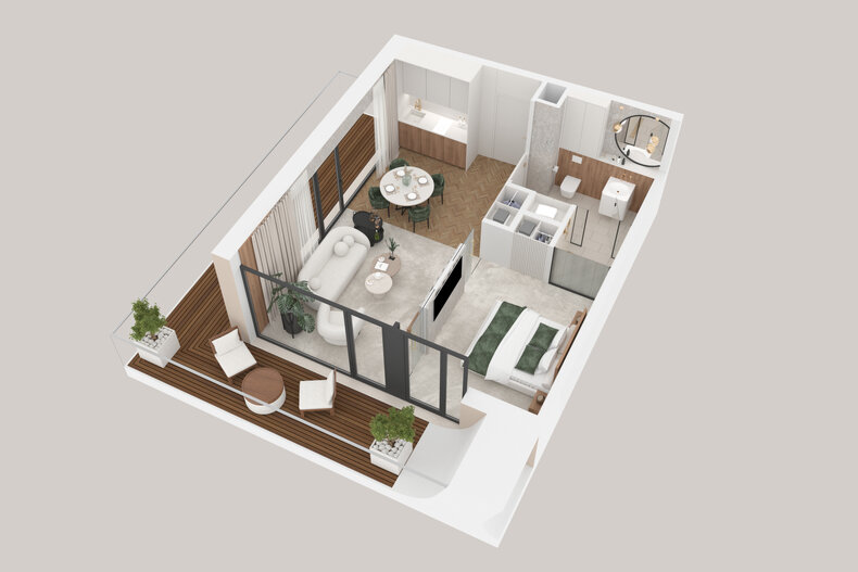 Apartament wakacyjny 41,82 m², piętro 2, oferta nr 225